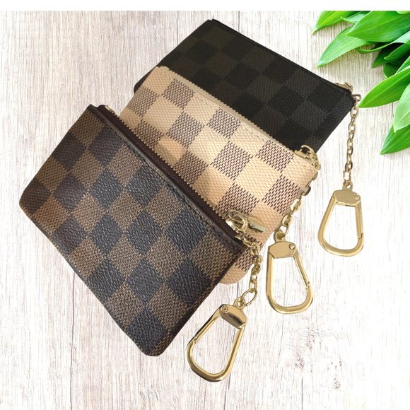 Pocket Coin Purse zipper Pouch Printed Mini Wallet, keychain clasp - Picture 10 of 10